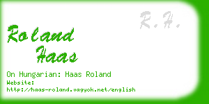 roland haas business card